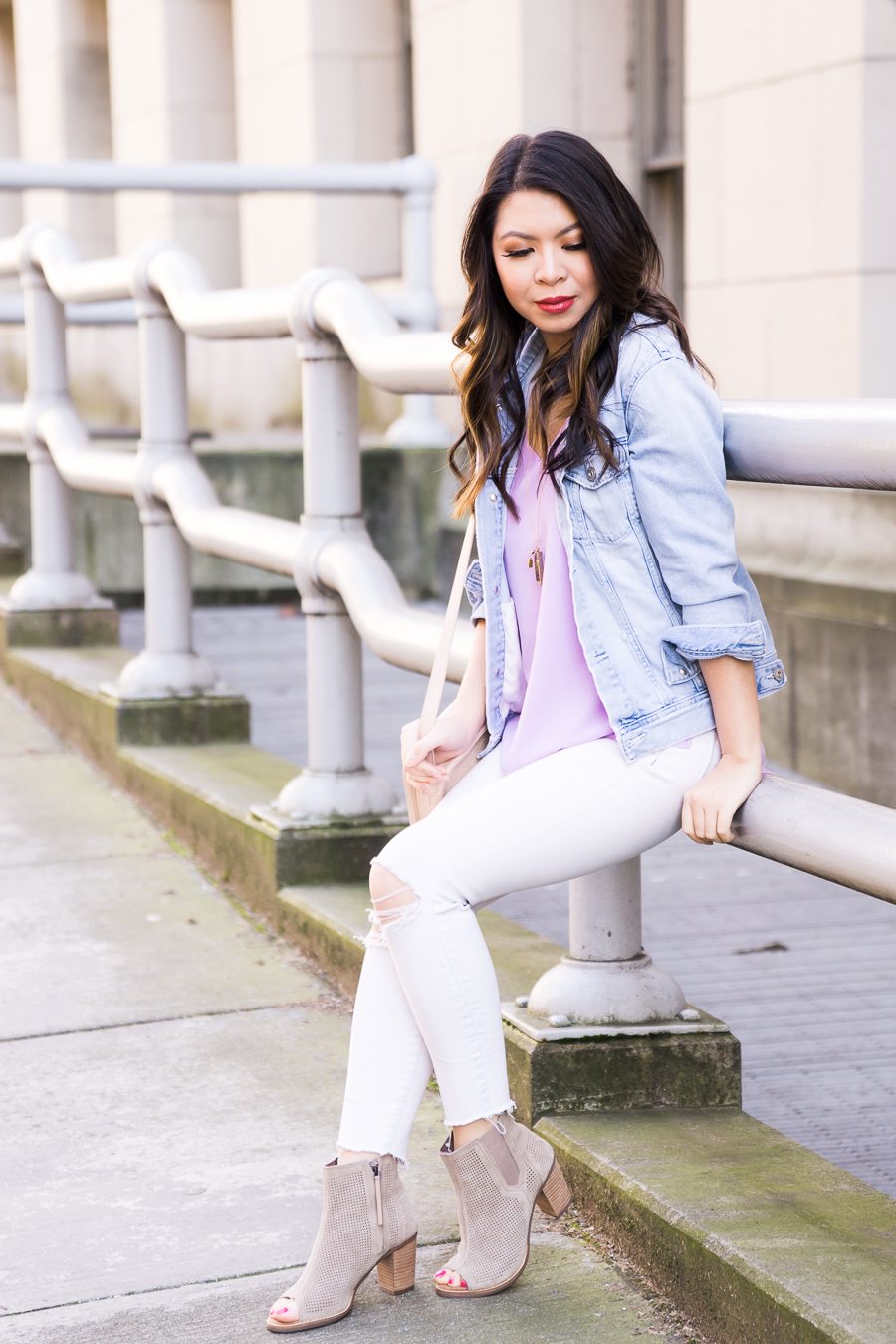 Gibson x Living In Yellow Collection, Reagan V-Neck Drop Back Top, casual outfit ideas, spring style, petite fashion blog, Seattle blogger Just A Tina Bit