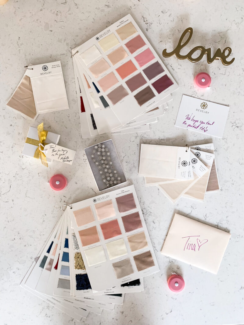 Shop Revelry bridesmaids dresses, online bridesmaids dresses, at home try on session bridesmaids dresses, different bridesmaids dress colors and styles, Revelry review, Revelry swatches